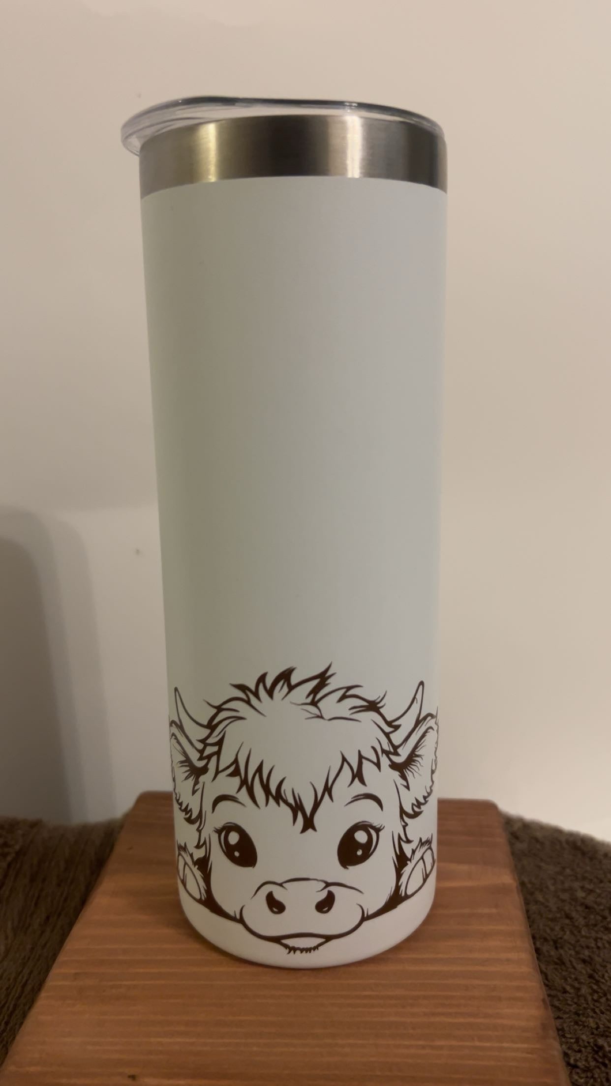 Cow and Flower Travel Mug
