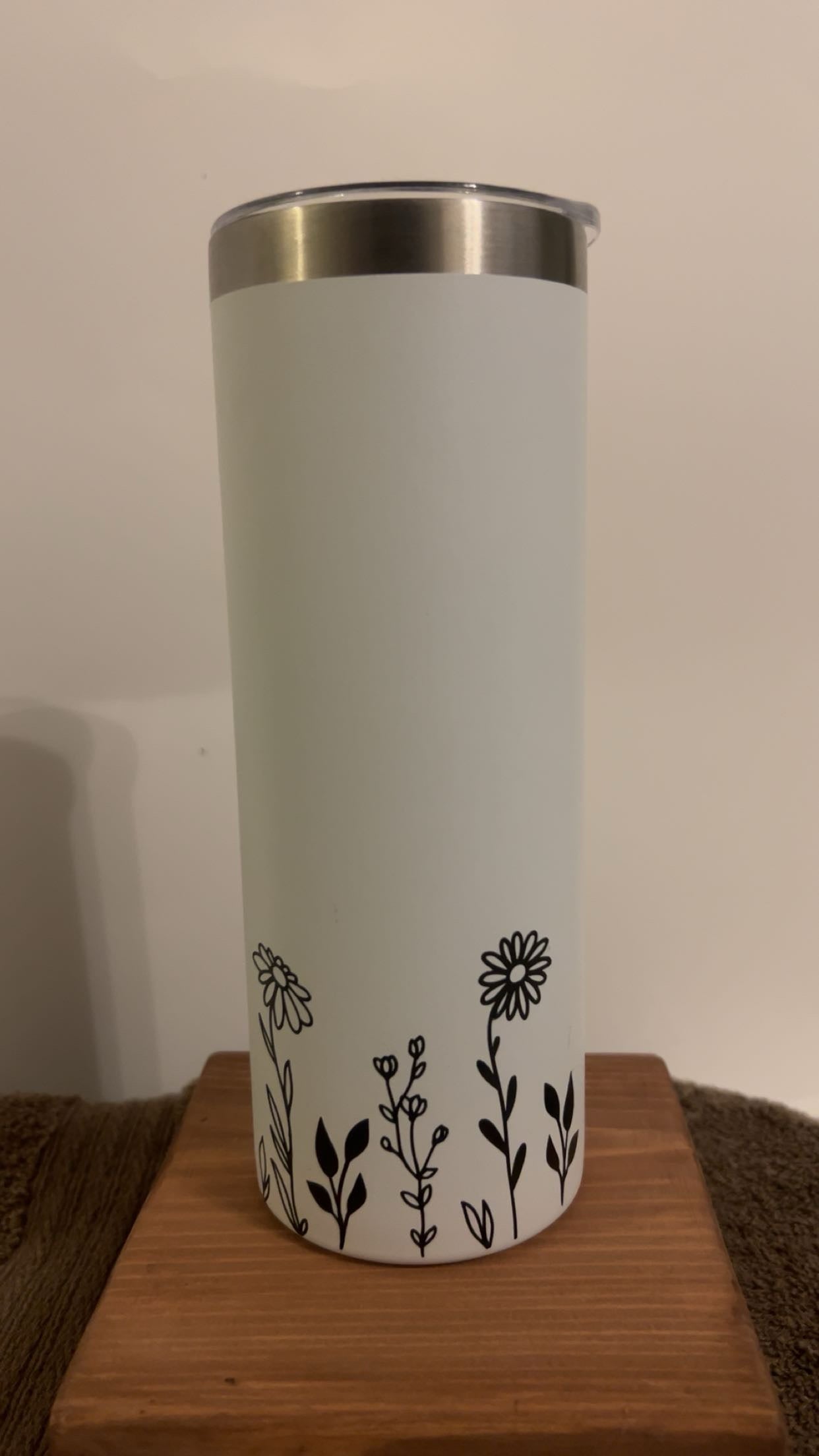 Cow and Flower Travel Mug