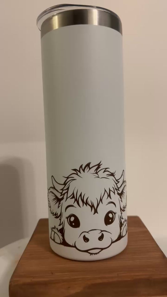 Cow and Flower Travel Mug